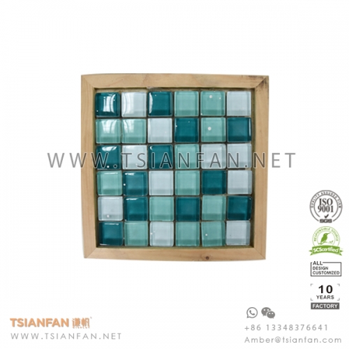 Real Wood Stone Mosaic Tile Display Board
