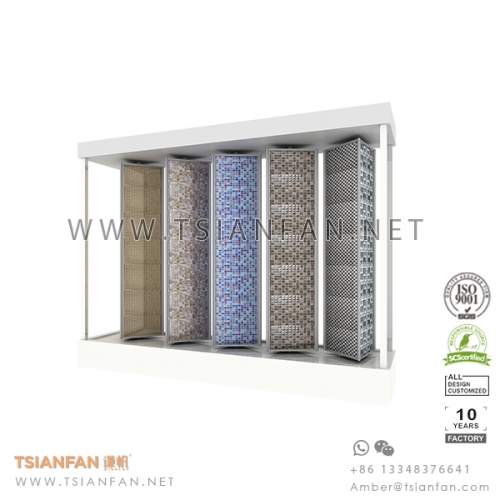 Rotating Penal Stone Mosaic Tile Display Rack