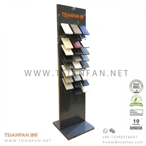 Waterfall Display Tower Rack for Quartz Stone and Granite Sample