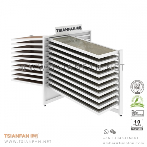 Showroom Horizontal Sliding Tile Display Rack