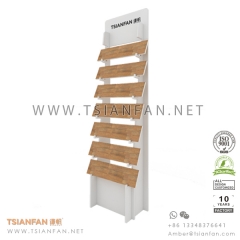 Waterfall Wood Flooring Tile Exhibition Display Stand