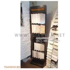 Metal Quartz surface tower display stand for Showroom