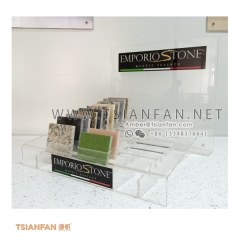 Acrylic Granite Stone Desk Display Stand for  Sample Chip