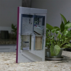 2 Pages Stone Quartz Sample Book With Finger Sapce Stone Display