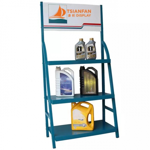 3 Tiers Metal Lubricating Essential Motor Oil Display Rack