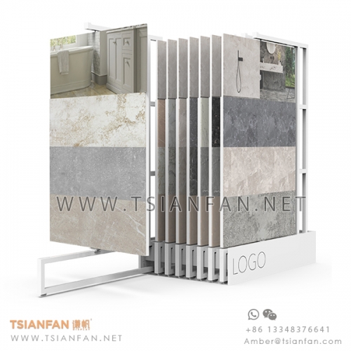 Modern Tile Showroom Display Stand, Porcelain Tile Display Rack