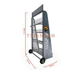 4 Tier Metal Motor Oil Storage Rack Engine Oil Shelf