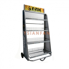 4 Tier Metal Motor Oil Storage Rack Engine Oil Shelf