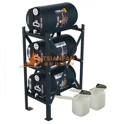 4s Shop Selling Drum Motor Oil Retail Display Racks