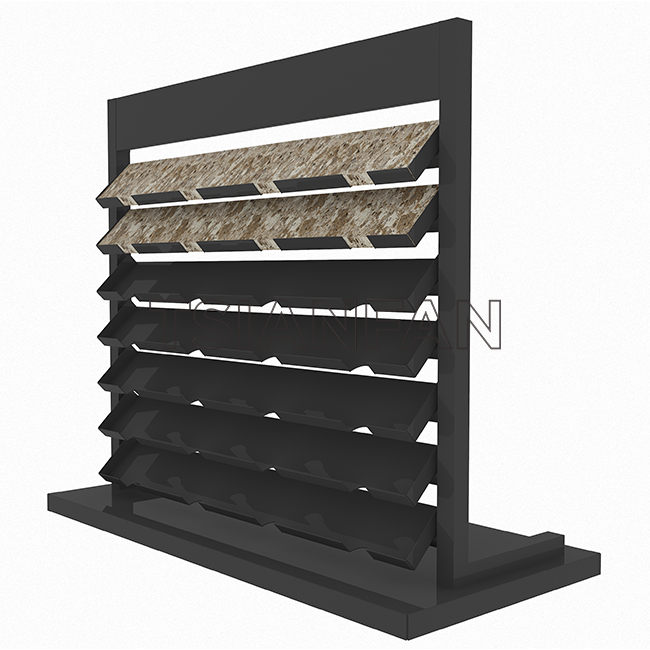 Metal Stone Sample Display Racks Black Marble Display Stand ST-15 Stone display