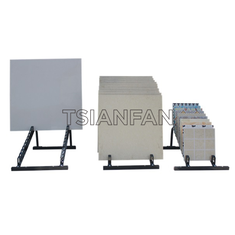 Adjustable Width Ceramic Tiles Floor Porcelain Display Stand Rack Capacity 400kg