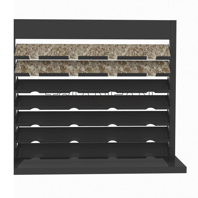 Metal Stone Sample Display Racks Black Marble Display Stand ST-15 Stone display