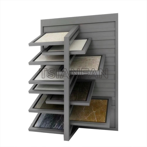 Flexible Quartz Ceramic Tile Drawer Display Stand For Showroom