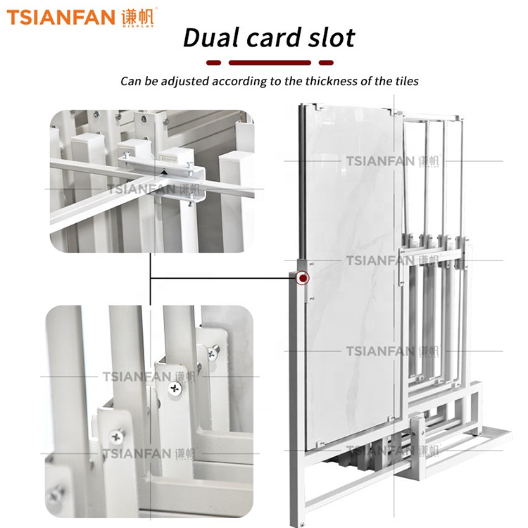 Sliding Rotating Ceramic Tile Metal Display Stand China Manufacturer