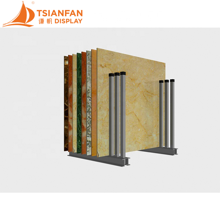 Popular Metal Display Rack Glass Slab And Stone Slab Display Stand