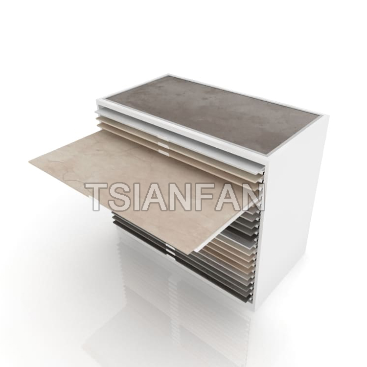 Drawer Sliding Tile Display Racks