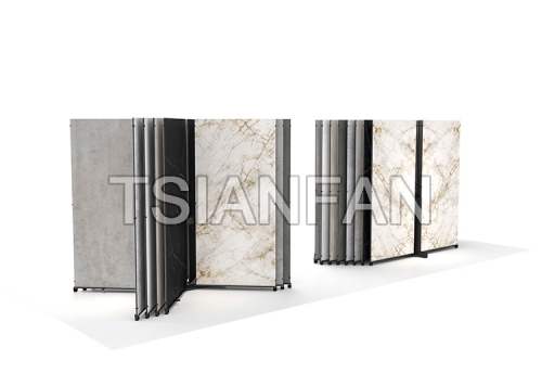 Sintered Stone Ceramic Tile Large Slab Rotating And Flipping Display Stand