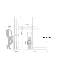 Large Tile Slabs Sliding Display Rack For Showroom Display