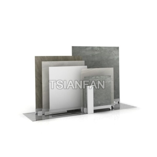 Porcelain and Sintered Stone Large Format Tile Sliding Display Unit with 6 Rails