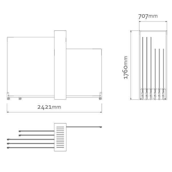 Sintered Stone Slabs Sliding Display Rack