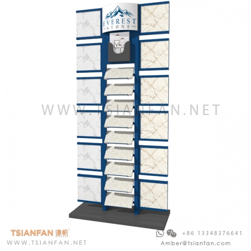 Steel Natural Porcelain Granite and Marble Quartz Stone Display Tower Rack