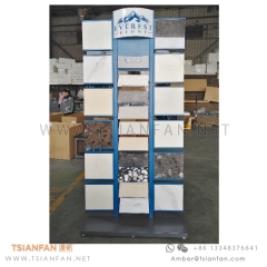 Steel Natural Porcelain Granite and Marble Quartz Stone Display Tower Rack