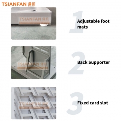 Custom design waterfall tile display stand marble quartzite granite landing stand flooring stand