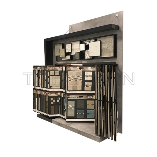 Factory design vertical mosaic metal display rack-MF014