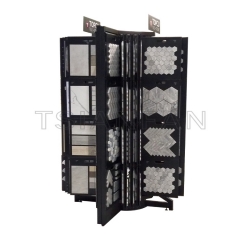 Cheap custom exhibition hall mosaic metal page turning display rack-MF012