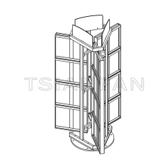 2023 exhibition hall custom-made stone rotating display rack-MZ2109