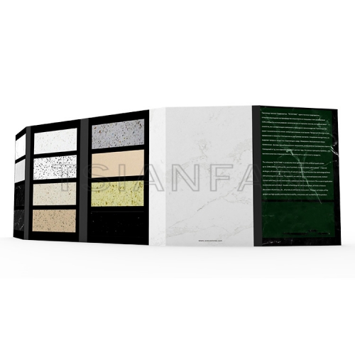 New Design Upright Desktop Flip Book Quartz Stone-PPE020