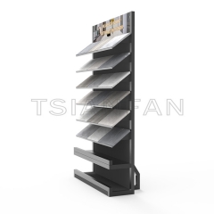 High-end custom quartz stone waterfall show shelf-SG002