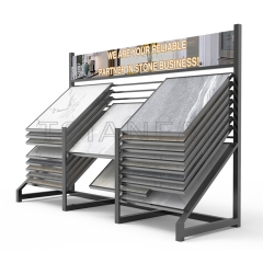 Custom Sliding Quartz Stone Sample Floor Display Rack-SG003