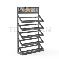 Cheap Granite Stone Sample brick metal display stand-SG901