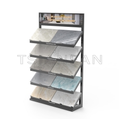 Cheap Granite Stone Sample brick metal display stand-SG901