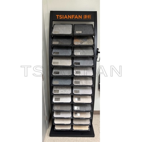 Granite sample display stand floor display with quartz stone floor stand