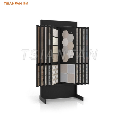 mosaic tile wall wing display stand page turning display stand