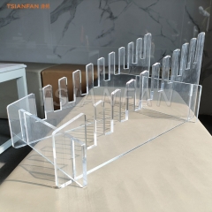 Transparent acrylic countertop stand ladder stone display stand