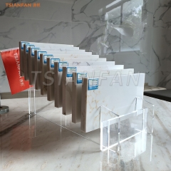 Transparent acrylic countertop stand ladder stone display stand