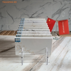 Transparent acrylic countertop stand ladder stone display stand
