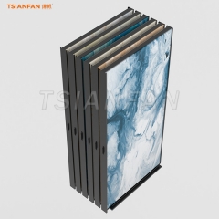 CT003-Ceramic tile large panel display rack push-pull shelf showroom structural