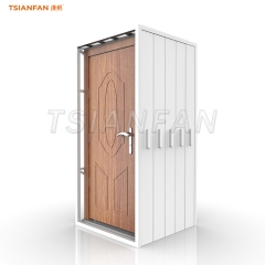 KK002-Wooden door large sliding frame white metal display technique