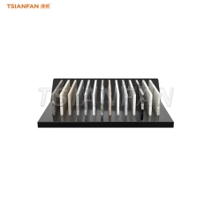 SRT318-Engineered stone countertop display stand black rust-proof metal texture