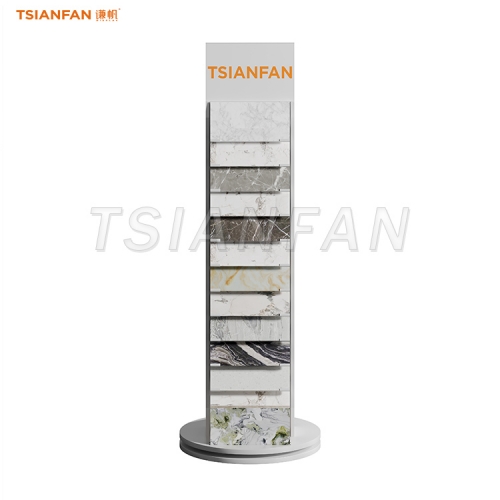 CZ015-marble look White Gray Upright Stand Granite Ramp Rack