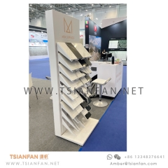 Heavy Duty Engineered Marble Porcelain Sintered Stone Sample Exhibition Display Stand