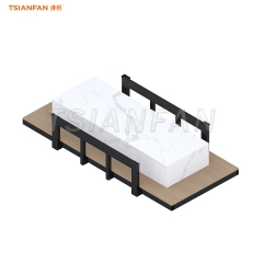 SD151-Warehouse A frame artificial marble tabletop plate metal frame manufacturer