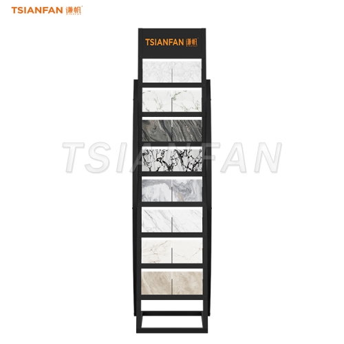 SRL008-granite stone showcase units flooring display tower shelves