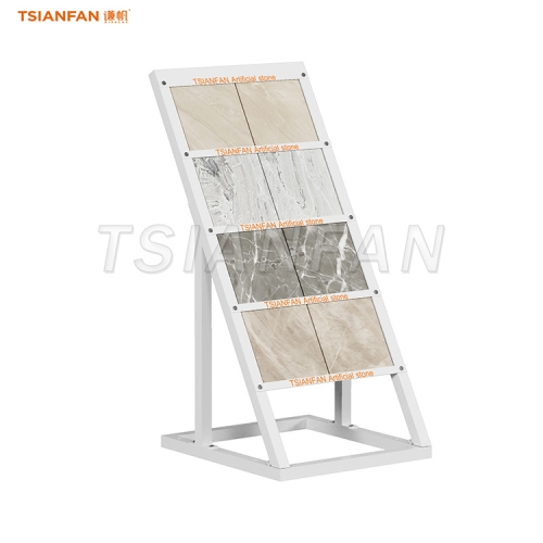 SRL047-sturdy quartz stone display stand inclined stone display stand