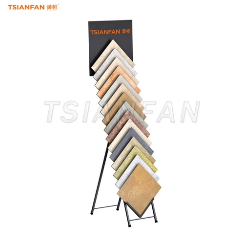 inclined ceramic tile display rack metal display stand