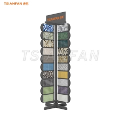 mosaic tiles floor stand black display rack-MM016